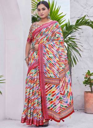 Looking These Fastival Wear Saree in Fine Colored.These Saree Are Linen Blend And Blouse is Linen Blend Fabricated.Its Beautified With Designer Digital Printed.