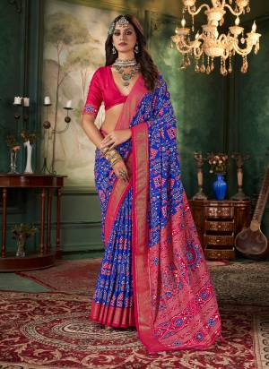 Garb These Party Wear Saree in Fine Colored.These Saree And Blouse is Fabricated On Tussar Silk Pair.Its Beautified With Wevon Jari Designer With Ikkat Printed.