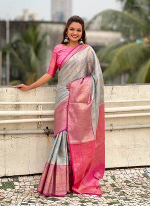 Attrective Look These Traditional Saree in Fine Colored.These Saree And Blouse is Fabricated On Tissue Silk.Its Beautified With Weaving Jari Designer.