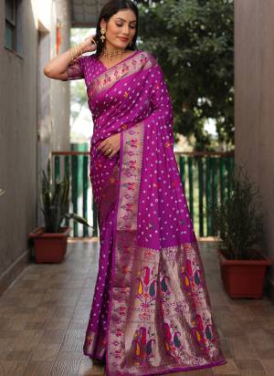 Attrective These Festive Wear Saree in Fine Colored.These Saree And Blouse is Fabricated On Dola Silk.Its Beautified With Wevon Paithani Border Designer With Bandhej Printed.