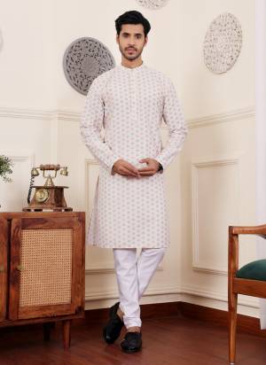 For A festive Wear,Grab These Readymade Kurta Payjama in Fine Colored.These Kurta is Fabricated On Viscose And Art Silk Bottom With Designer Chikankari Embroidery Work.Buy Now.