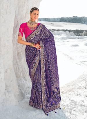 Looking These Traditional Party Wear Saree With 2 Blouse in Fine Colored.These Saree Are Georgette And Coming With 2 Blouse Fabricated On Art Silk.Its Beautified Wevon Designer With Bandhani Patola Printed With Embroidery Work Along With  1 Blouse With Embroidery Work And 1  Plain Rich Blouse.