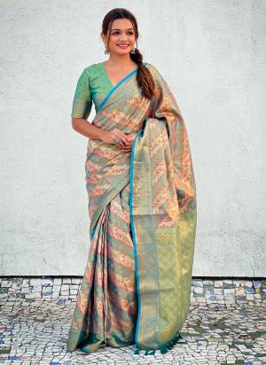  Looking These Party Wear Saree in Fine Colored.These Saree And Blouse is Fabricated On Dharmavaram Silk.Its Beautified With Weaving Laheriya Meenakari Designer.