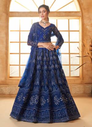 For A Designer Look,Grab These Lehenga Choli in Fine Colored.These Lehenga And Blouse Are Fabricated On Soft Net Pair With Soft Net Dupatta.Its Beautified With Designer Heavy Thread Embroidery With Diamond Work.