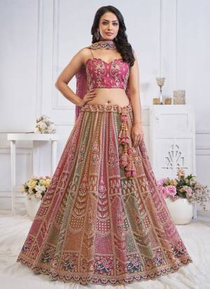 For A Fancy Designer Look,Grab These Lehenga Choli With Dupatta in Fine Colored.These Lehenga And Choli Are Soft Net And Dupatta Are Fabricated On Soft Net Pair.Its Beautified With Heavy Designer Embroidery,Stone Work.