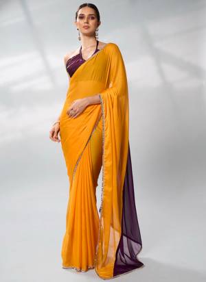 Attrctive These Fancy Saree in Fine Colored.These Saree Are Geprgette And Blouse is Fabricated On Art Silk Pair.Its Beautified With Solid Disigner.