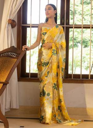 Grab These Festive Wear Saree in Fine Colored.These Saree is Fabricated On Nylon Japan Satin Pair With Nylon Japan Satin Blouse.Its Beautified Designer Digital Floral Printed.