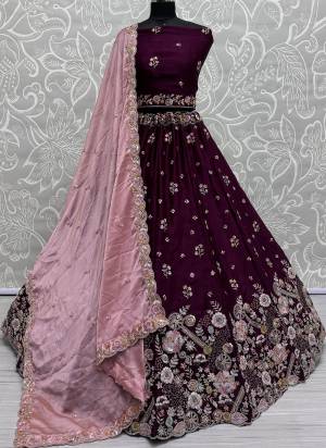 For A Fancy Designer Look,Grab These Lehenga Choli With Dupatta in Fine Colored.These Lehenga And Choli Are Silk And Dupatta Are Fabricated On Chinon Pair.Its Beautified With Designer Double Sequance,Thread Embroidery Work.