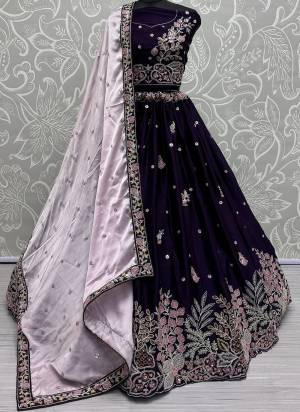 For A Fancy Designer Look,Grab These Lehenga Choli With Dupatta in Fine Colored.These Lehenga And Choli Are Silk And Dupatta Are Fabricated On Chinon Pair.Its Beautified With Designer Double Sequance,Thread Embroidery Work.