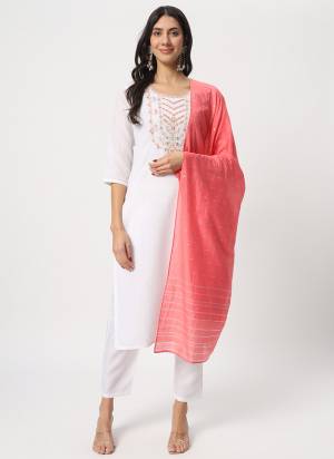 Looking These Beautiful Looking Readymade Suits.These Top Are Cotton And Bottom Are Cotton And Dupatta Are Viscose Fabricated.Its Beautified With Designer Embroidery Work.