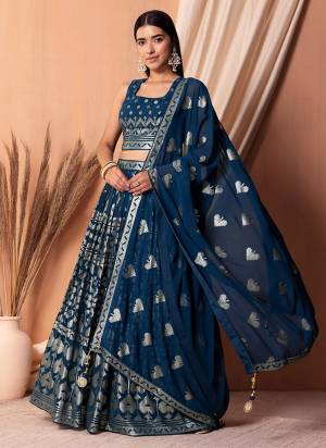 For A Fancy Designer Look,Grab These Lehenga Choli With Dupatta in Fine Colored.These Lehenga And Choli Are Georgette And Dupatta Are Fabricated On Georgette Pair.Its Beautified With Designer Sequance & Thread Embroidery Work.