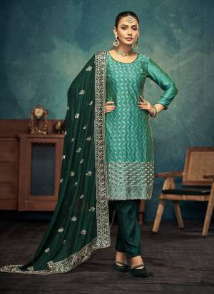 Attrective These Suit in Fine Colored Pair With Bottom And Dupatta.These Top Are Vichitra And Bottom Are Fabricated On Santoon Pair With Vichitra Dupatta.Its Beautified With Designer Embroidery Work.