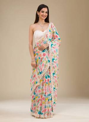 Attrective Look These Party Wear Saree in Fine Colored.These Saree Are Georgette And Blouse is Fabricated On Mono Banglori.Its Beautified With Designer Digital Printed With Codding,Sequance Embroidery Work.