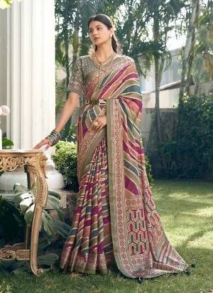 Looking These Party Wear Saree in Fine Colored.These Saree Are P V Georgette And Blouse is Fabricated On P V Georgette.Its Beautified With Designer Printed With Vamish Soft Finished Saree.