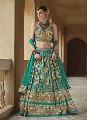 For A Designer Look,Grab These Lehenga Choli in Fine Colored.These Lehenga And Blouse Are Fabricated On Smooth Silk Pair With Georgette Dupatta.Its Beautified With Designer Foil Printed With Embroidery Work.