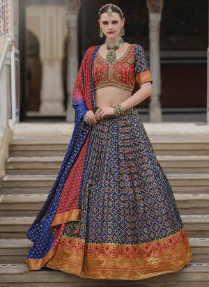 For A Designer Look,Grab These Lehenga Choli in Fine Colored.These Lehenga And Blouse Are Fabricated On Smooth Silk Pair With Georgette Dupatta.Its Beautified With Designer Foil Printed With Embroidery Work.