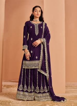 Garb These Beautiful Looking Fine Color Plazzo Suits.These Top Are Faux Georgette And Dupatta Are Faux Georgette And Bottom Faux Georgette Fabricated.Its Beautified With Designer Jari,Sequance Embroidery Work.