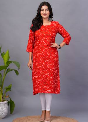 Attrective These Beautiful Looking Readymade Long Kurti.These Kurti Fabricated On Rayon.Its Beautified With Designer Printed.