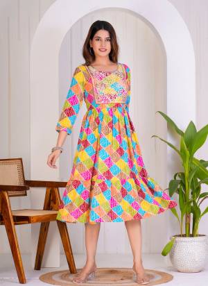 Attrective These Beautiful Looking Readymade Long Kurti.These Kurti Fabricated On Rayon.Its Beautified With Designer Printed.