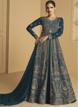 Garb These Party Wear Designer Anarkali Suits in Fine Colored Pair With Dupatta.These Top And Dupatta Are Fabricated On Georgette Pair With Santoon Bottom.Its Beautified With Designer Heavy Embroidery Work.