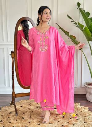 Attrective These Suit in Fine Colored Pair With Bottom And Dupatta.These Top And Bottom Are Fabricated On Viscose Pair With Cotton Dupatta.Its Beautified With Designer Embroidery Work .