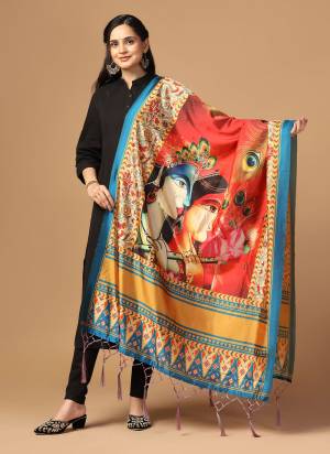 Grab These Beautiful Colored Ethnic Dupatta.This Dupatta is Fabricated On Beautiful Assam Silk Fabric . It Is Beautified With Beautiful Digital Printed.