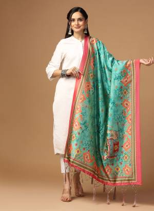 Grab These Beautiful Colored Ethnic Dupatta.This Dupatta is Fabricated On Beautiful Assam Silk Fabric . It Is Beautified With Beautiful Digital Printed.