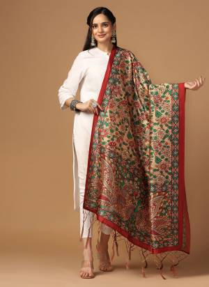 Grab These Beautiful Colored Ethnic Dupatta.This Dupatta is Fabricated On Beautiful Assam Silk Fabric . It Is Beautified With Beautiful Digital Printed.