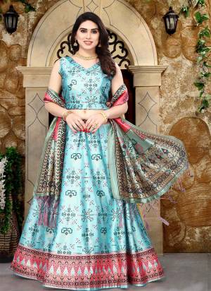 For A Fancy Designer Look,Grab These Lehenga Choli With Dupatta in Fine Colored.These Lehenga Are Satin Silk And Choli Are Silk And Dupatta Are Fabricated On Assam Silk Pair.Its Beautified With Designer Digital Printed.