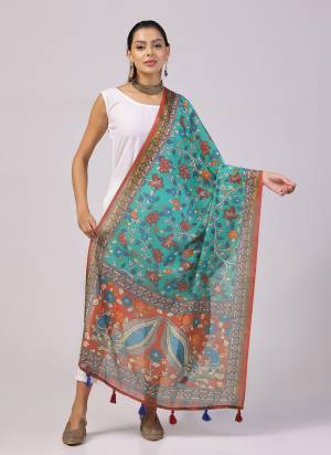 Looking These Beautiful Colored Ethnic Dupatta.This Dupatta is Fabricated On Beautiful Lilen Fabric . It Is Beautified With Beautiful Wevon Jari Border Designer With Digital Printed.