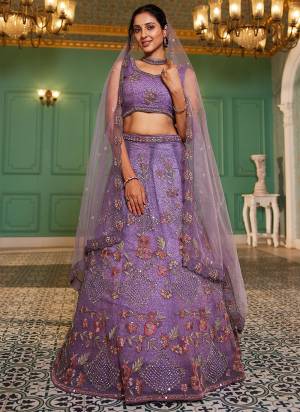 Attrective Looking This Partywear Fine Color Fancy Heavy Designer Choli And Lahenga Fabriced On Net And Dupatta Net In Fabricated Beautified With Attrective Designer Heavy Thread,Coding Embroidery Work. Buy Now.