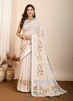 Looking This Partywear Saree Paired With Blouse.This Saree Are Muslin Cotton And Blouse Are Art Silk Based Fabric With Designer Digital Printed With Hand Work. Buy This Pretty Saree Now.