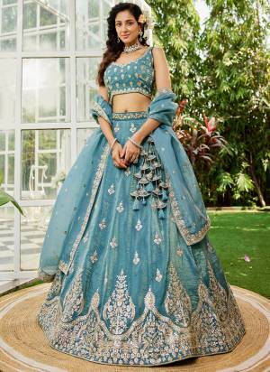 Attrective Looking This Partywear Fine Color Fancy Heavy Designer Choli And Lahenga Fabriced On Organza And Dupatta Organza In Fabricated Beautified With Attrective Designer Heavy Thread,Sequance Embroidery Work. Buy Now.