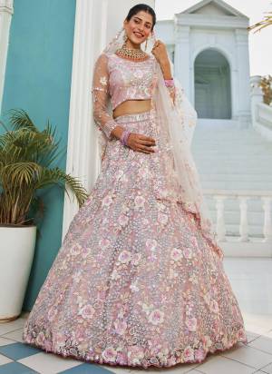 Attrective Looking This Partywear Fine Color Fancy Heavy Designer Choli And Lahenga Fabriced On Tissue And Dupatta Tissue In Fabricated Beautified With Attrective Designer Heavy Thread,Sequance Embroidery Work. Buy Now.