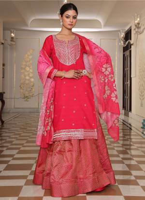 Attrective Looking These Anarkali Suit in Fine Colored Pair With Bottom And Dupatta.These Top Are Rangoli Silk And Dupatta Are Fabricated On Jacquard Silk Pair With Crepe Bottom.Its Beautified With Designer Embroidery Work.