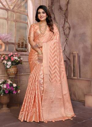 Garb These Party Wear Saree in Fine Colored.These Saree And Blouse is Fabricated On Organza.Its Beautified With Wevon Jari Designer.