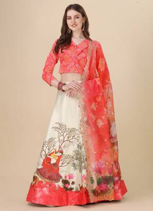 For A Fancy Designer Look,Grab These Lehenga Choli With Dupatta in Fine Colored.These Lehenga Are Satin Silk And Choli Are Silk And Dupatta Are Fabricated On Organza Pair.Its Beautified With Designer Digital Printed,Sequance Embroidery Work Dupatta.