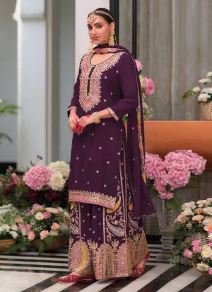 Garb These Designer Plazzo Suits in Fine Colored Pair With Dupatta.These Top Are Chinon And Dupatta Are Fabricated On Chinon Pair With Chinon Bottom.Its Beautified With Heavy Designer Jari,Sequance Embroidery Work