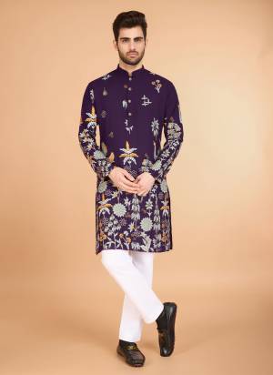 For A Festive Wear,Grab These Readymade Kurta Pair in Fine Colored.These Kurta Are Viscose Rayon Fabricated on Pair.Its Beautified With Heavy Designer Multy Thread Embroidery Work.