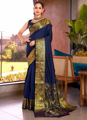 Attrective This Partywear Saree Paired With Blouse.This Saree And Blouse Are Soft Silk Based Fabric With Wevon Jari Designer. Buy This Pretty Saree Now.