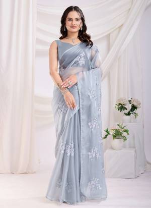 Looking These Party Wear Saree in Fine Colored.These Saree Are Jimmi Choo And Blouse is Mono Banglori Silk Fabricated.Its Beautified With Designer Sequance Embroidery Work.