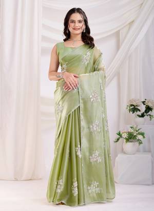 Looking These Party Wear Saree in Fine Colored.These Saree Are Jimmi Choo And Blouse is Mono Banglori Silk Fabricated.Its Beautified With Designer Sequance Embroidery Work.