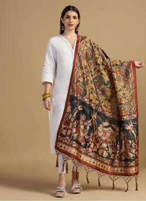 Grab These Beautiful Colored Ethnic Dupatta.This Dupatta is Fabricated On Beautiful Assam Silk Fabric . It Is Beautified With Beautiful Digital Printed.