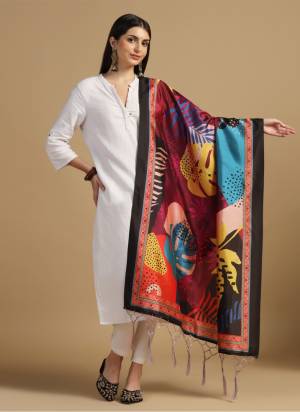 Grab These Beautiful Colored Ethnic Dupatta.This Dupatta is Fabricated On Beautiful Assam Silk Fabric . It Is Beautified With Beautiful Digital Printed.