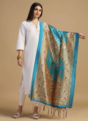 Grab These Beautiful Colored Ethnic Dupatta.This Dupatta is Fabricated On Beautiful Assam Silk Fabric . It Is Beautified With Beautiful Digital Printed.