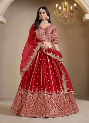 For A Designer Look,Grab These Lehenga Choli in Fine Colored.These Lehenga And Blouse Are Fabricated On Art Silk Pair With Net Dupatta.Its Beautified With Designer Embroidery Work.