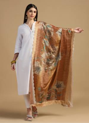 Grab These Beautiful Colored Ethnic Dupatta.This Dupatta is Fabricated On Beautiful Chinon Silk Fabric . It Is Beautified With Beautiful Digital Printed With Embroidery Work.