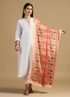 Grab These Beautiful Colored Ethnic Dupatta.This Dupatta is Fabricated On Beautiful Chinon Silk Fabric . It Is Beautified With Beautiful Digital Printed With Embroidery Work.