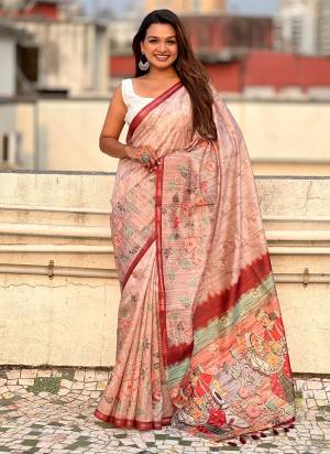 Attrective These Party Wear Saree in Fine Colored.These Saree And Blouse is Fabricated On Katki Silk.Its Beautified With Weaving Jari Border,Designer Floral Digital Printed.