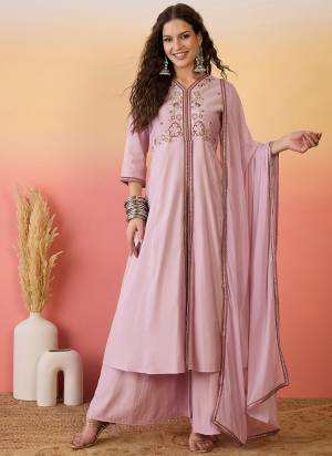 Garb These Beautiful Looking Readymade Suits.These Top And Bottom Are Roman Silk And Dupatta Are Roman Silk Fabricated.Its Beautified  With Disigner Embroidery Work.